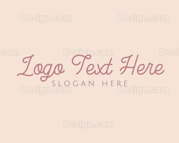 Girly Script Handwriting Logo