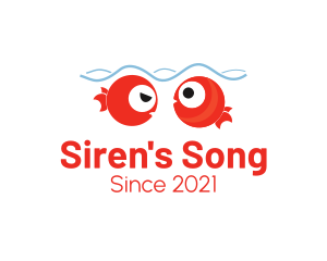 Cute Red Fishes logo