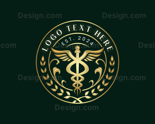 Elegant Health Medical Caduceus Logo