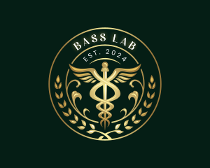 Elegant Health Medical Caduceus logo design