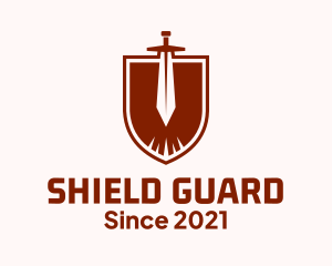 Knight Shield Sword  logo design