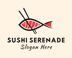 Chopsticks Fish Sashimi logo