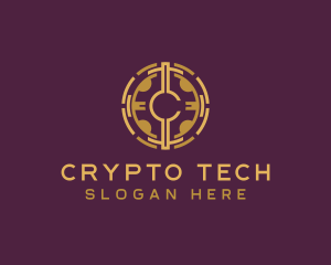 Digital Crypto Letter C logo design