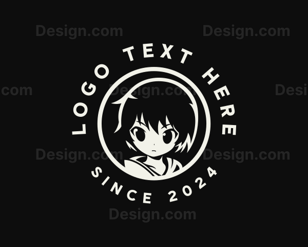 Anime Girl Avatar Logo