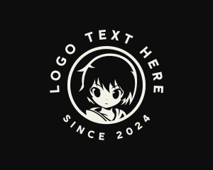 Anime Girl Avatar Logo