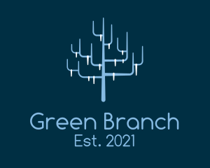 Frozen Tree Branch logo design