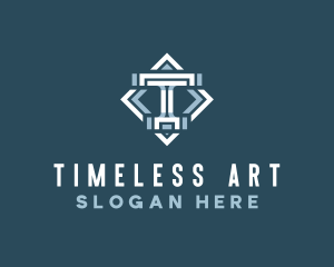 Creative Art Deco Letter T logo design