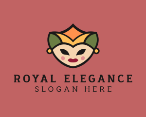 Royal Female Jester logo design