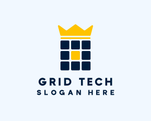 Pixel Grid Royalty logo design