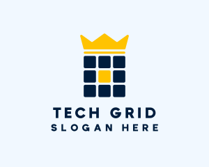 Pixel Grid Royalty logo design