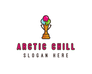 Premium Ice Cream logo design