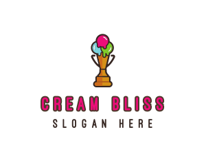 Premium Ice Cream logo design