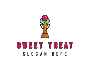 Premium Ice Cream logo design