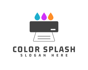 Colorful Ink Printer logo design