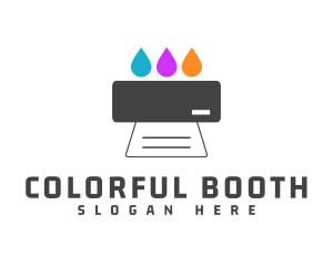 Colorful Ink Printer logo design