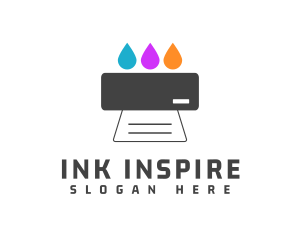 Colorful Ink Printer logo design