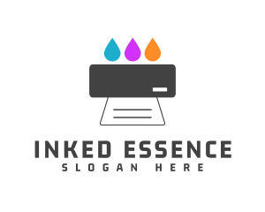 Colorful Ink Printer logo design