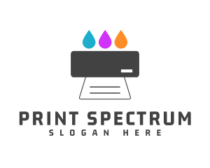 Colorful Ink Printer logo design