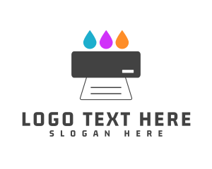 Color - Colorful Ink Printer logo design