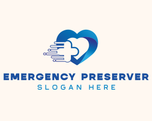 Medical Heart Emergency logo design