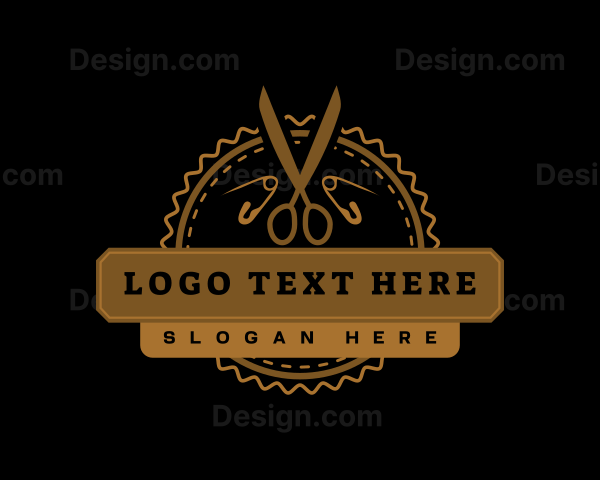 Tailoring Scissor Dressmaker Logo