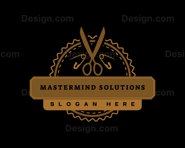 Tailoring Scissor Dressmaker Logo