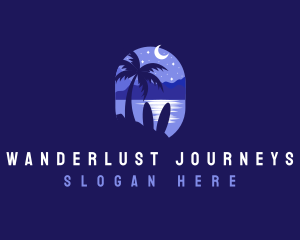 Beach Tropical Island Night logo