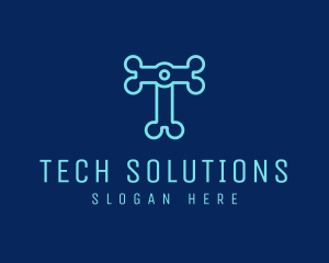 Tech Electronics Letter T logo design