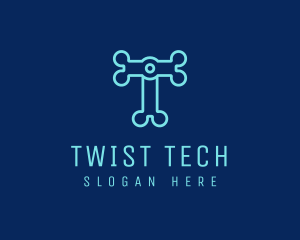 Tech Electronics Letter T logo design