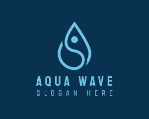 Human Water Droplet logo design