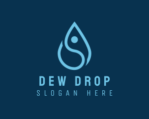 Human Water Droplet logo design