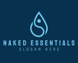 Human Water Droplet logo design