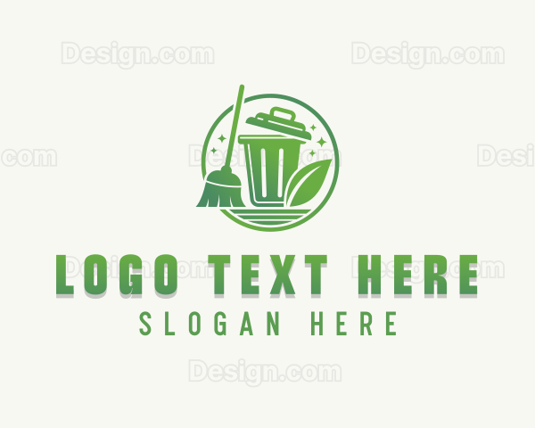 Broom Eco Trash Logo