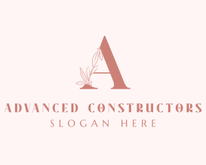 Elegant Leaves Letter A logo design