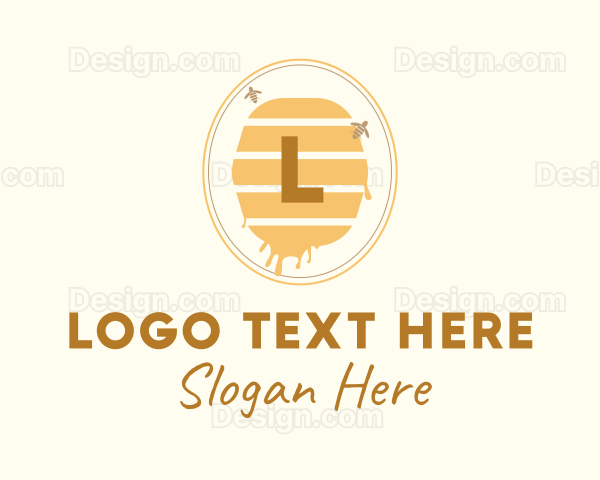 Honey Beehive Beeswax Logo