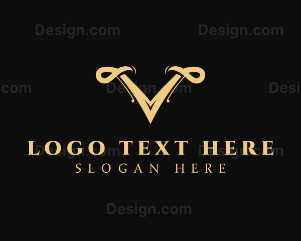 Elegant Boutique Letter V Logo