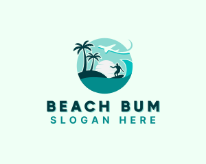 Holiday Beach Surfing logo design