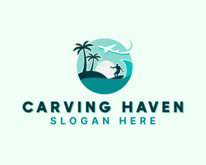 Holiday Beach Surfing logo design