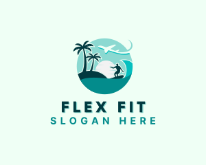 Holiday Beach Surfing logo design