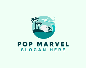 Holiday Beach Surfing logo design