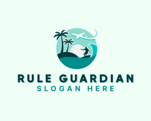 Holiday Beach Surfing logo design