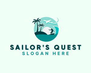 Holiday Beach Surfing logo design