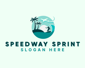 Holiday Beach Surfing logo design