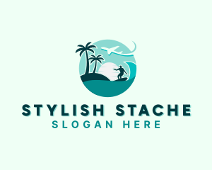 Holiday Beach Surfing logo design