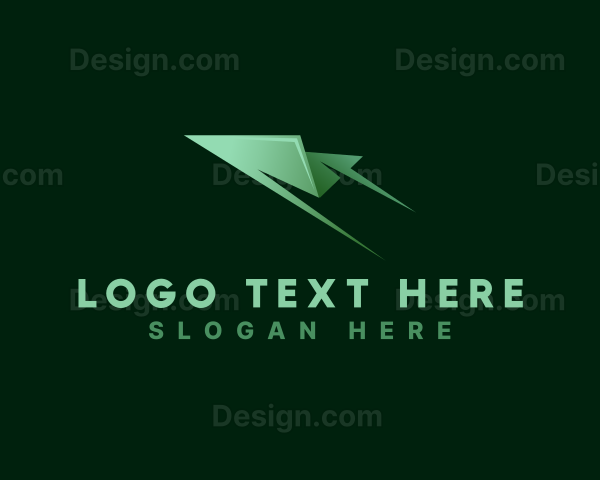 Logistics Freight Paper Plane Logo