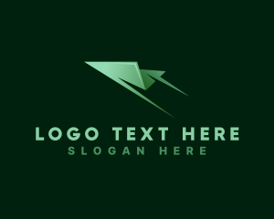 Logistics Freight Paper Plane Logo