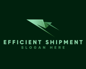 Logistics Freight Paper Plane logo design