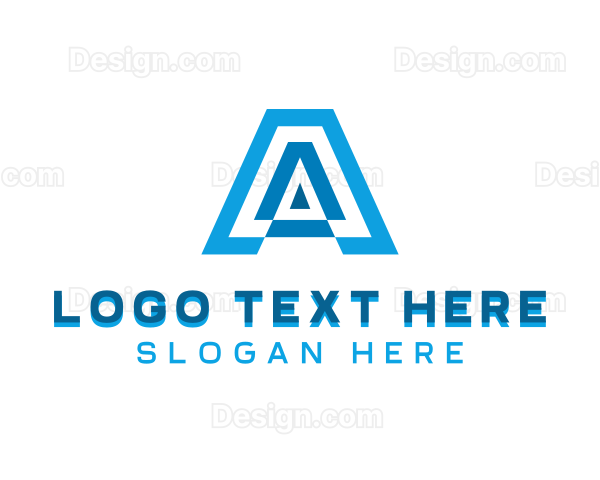 Modern Advertising Letter A Logo