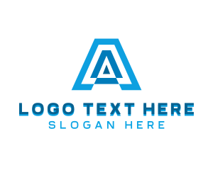 Modern Advertising Letter A logo