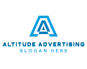 Modern Advertising Letter A logo design